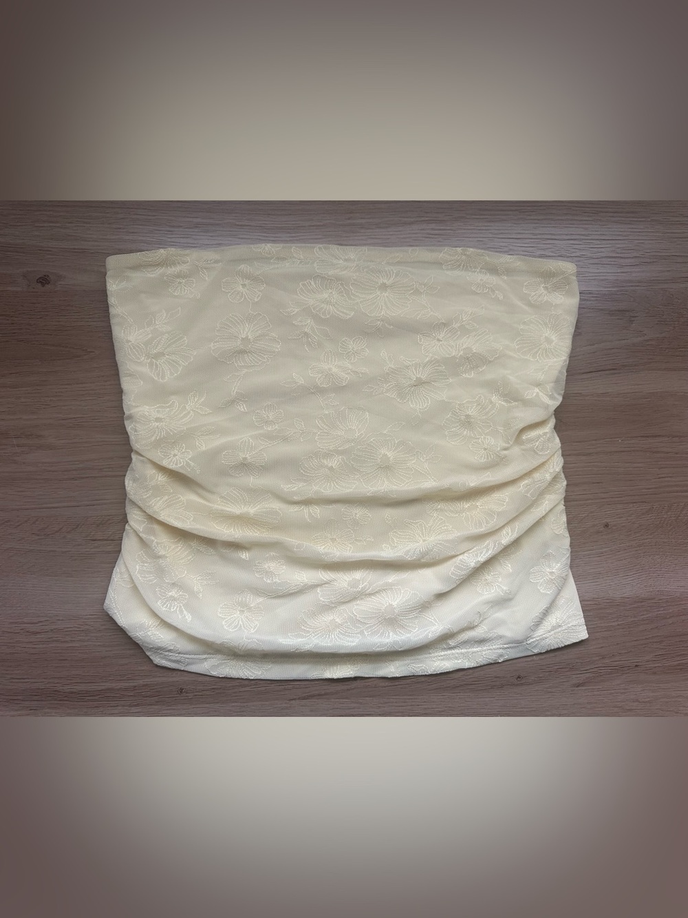Garage Rosalie Ruched Tube Top yellow Large